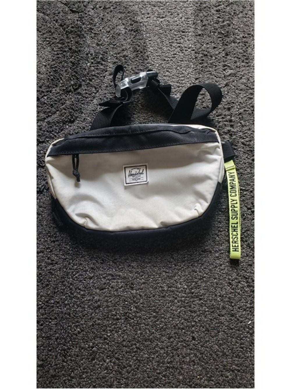 Two-Tone Black & Cream Waist Bag